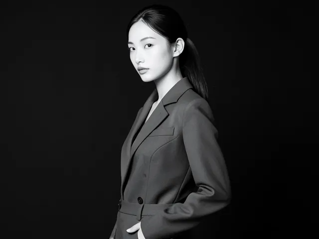 アイテムを着用したモデルのポートレート